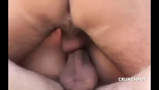 Çifte giriş prezervatifsiz ve hepsi ağzına boşalıyor