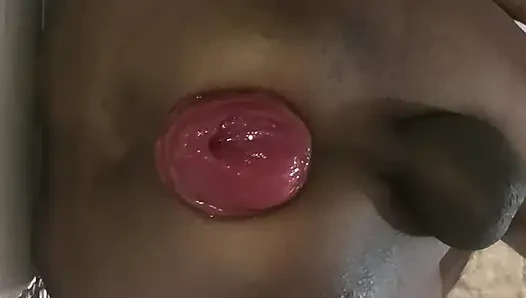 Sister is showing the rosebud.