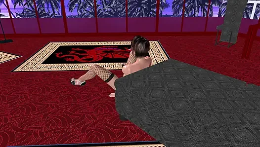 Animasyonlu 3 boyutlu çizgi film pornosu - güzel kız yerde havuçla mastürbasyon yapıyor çoklu orgazm