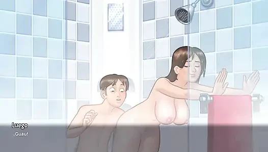 Sapık üvey annem beni onunla banyo yapmaya davet etti ve onunla sikişmeyi bitirmemi istedi