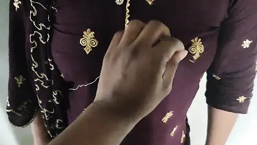 Kırmızılı Bengalli kız üç resim açık havada video. tam bangla sesi