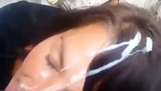 Отличный камшот на лицо №2