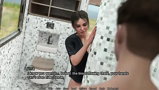 Plaj evi - Ruki minibüste luna'ya sikişiyor ve luna amının içine boşalıyor