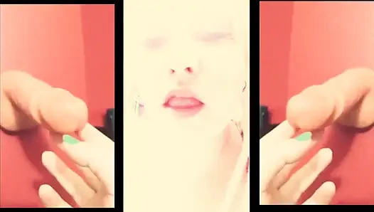 Kız arkadaşın seni pornoya bakarken yakaladı, bu yüzden sana tükürüyor ve sikini tokatlıyor konuşmadan