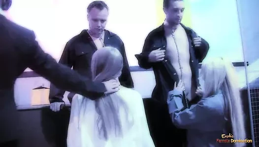 Üç babes almak onların delik nüfuz içinde bir beşli süre