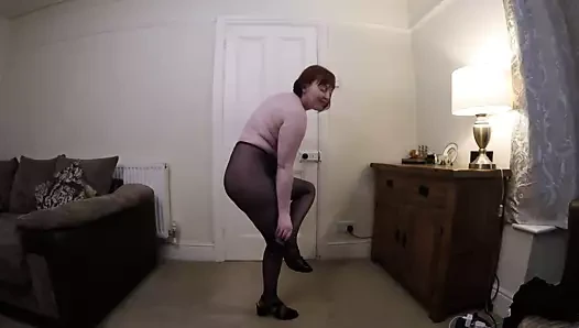 seksi elbise ve pantyhose striptiz