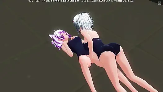 Lezbiyen öğrenci arkadaşının amına mastürbasyon yapıyor