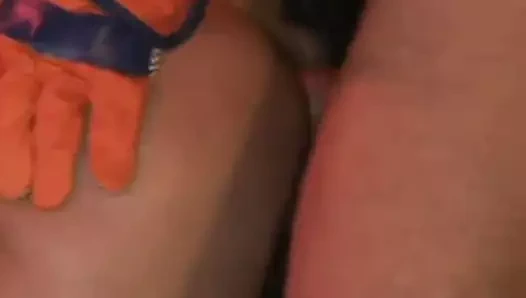 Kerstin niemann- beyaz pvc mini elbise, sakso ve sikiş