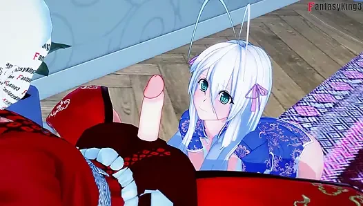 Rossweisse beni seks yapmak için evine davet ediyor - dxd ntr madness series
