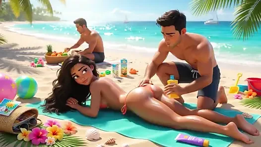 Beach House Jacuzi'de Partnerimin En Yakın Arkadaşıyla Gizli Yaz Sıcağı (Ai tarafından Üretildi)