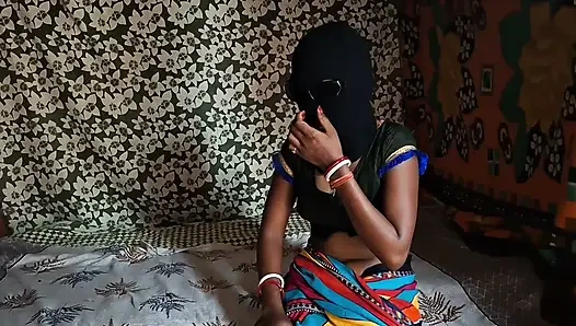 Auntie, clad in a red saree, approaches creating a beautiful and romantic moment filled with love anal sex