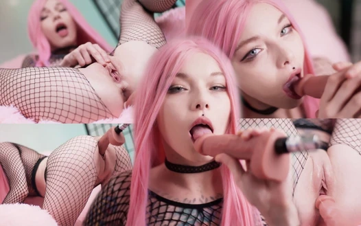 Fileli genç kız azdı ve sikiş makinesi kullanıyor