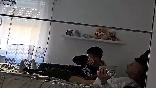 Just a Quick Gay Blowjob in Between