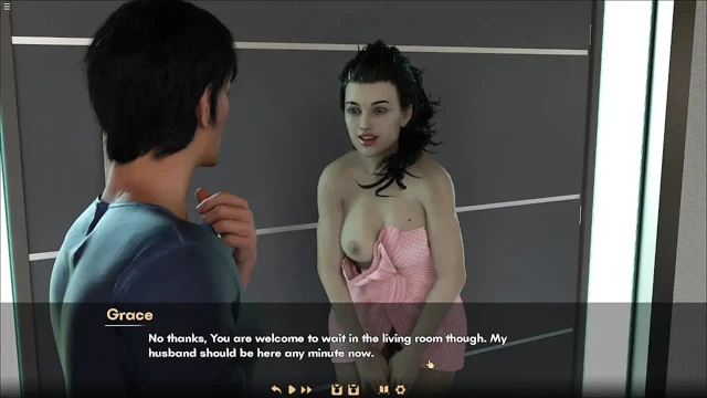 Aldatılan koca karısının havlusunu çıkarıyor ve arkadaşı Oliver'a çıplak vücudunu gösteriyor