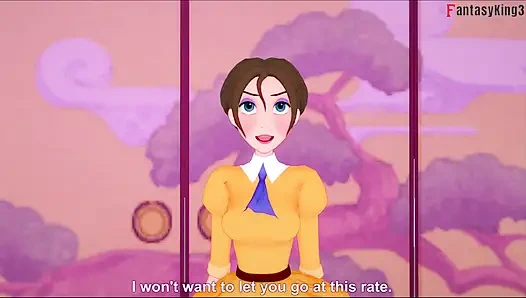 Jane porter ayak işi seksi iç çamaşırlarıyla sikişiyor - tarzan