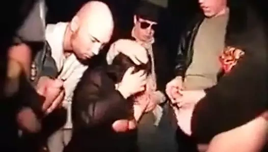 Gangbang Archive MILF orgy in a dungeon club Members only