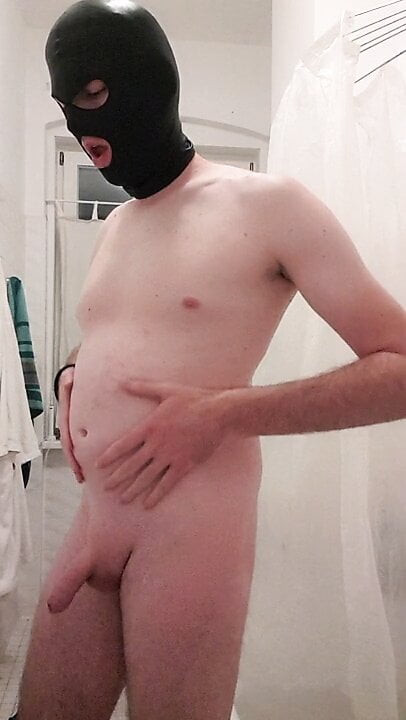 Aşırı uzun anal yapay penis sokma derin duş lavman yağlı göbek şişirme