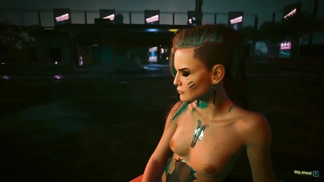 Cyberpunk 2077 sahte seks sahnesi - kabarcıklı aşk seks sahnesi [18+] porno oyunu