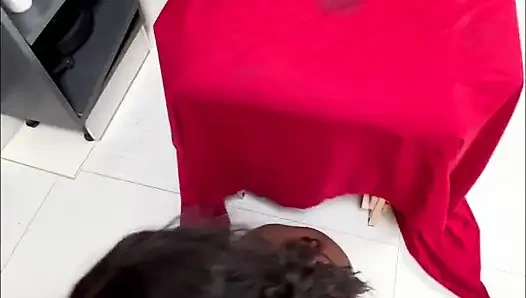 Büyük doğal memeli zenci genç kız Lily Starfire masajdan sonra sikiliyor