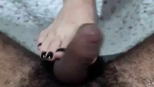 siyah ayak footjob