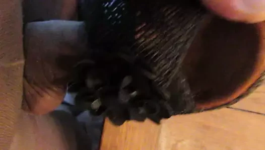 Naylon yarak, mules mastürbasyon yapıyor