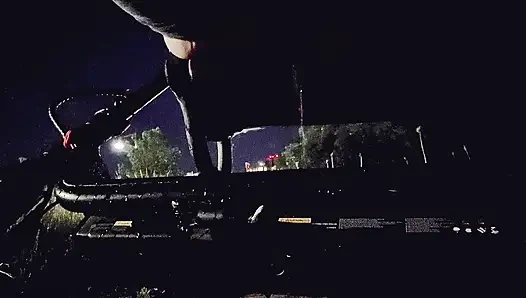 Pissing in public on my scooter