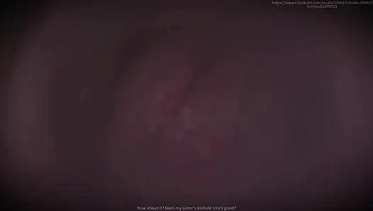 B028 köle küçülmüş ve daha sonra Asya tanrıçasının göğüsleriyle oynuyor. Yüze oturma, osurma, dil yalama, ayak yalama