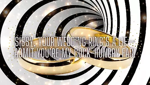 Kadın kılıklı, alyans bir yalan-kabul et yarağa aç ibnem