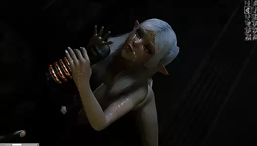 Arka sokakta minyon sürtük Frieren lezzetli döl için güzel sert büyük zenci yarağını sıvazlıyor