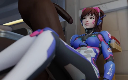 Ateşli D.va büyük zenci yarağı gırtlağına kadar alma servisi ve prezervatifte sıkı amcık sikişi - 3 boyutlu overwatch animasyon
