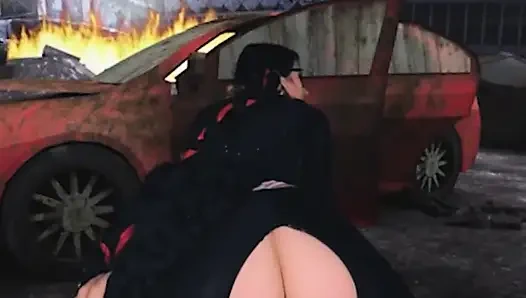 Vrcosplayx Bayonetta olarak Alex Coal ile yaramazlık yapma zamanı