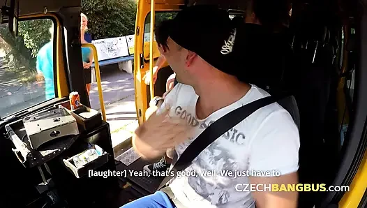 Nasty gangbang with a horny MILF (Czech Bang Bus)