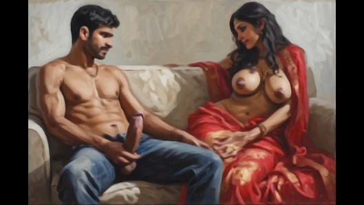 Indian boy fucks his cute stepsister and cums on her boobs