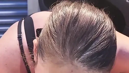 Sexy milf admits to wanting 4 cocks at once she sucks him twice and cums so many times so much cum in public