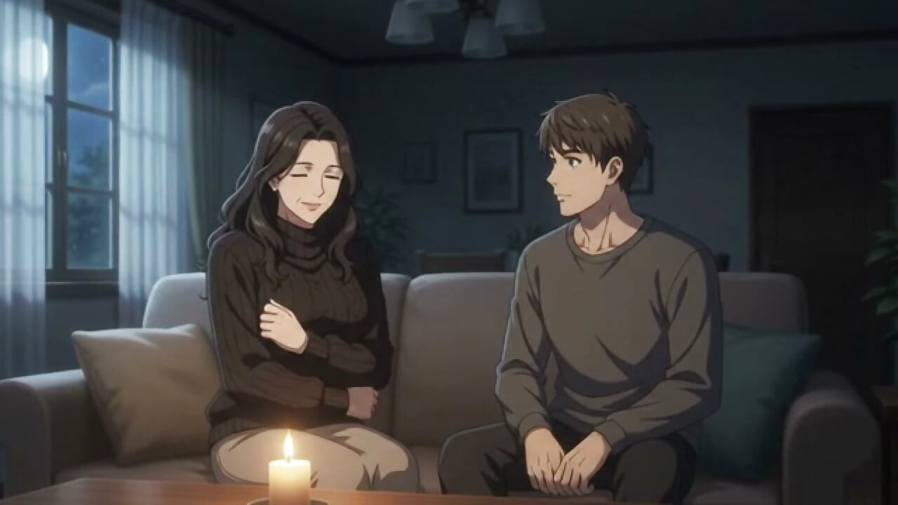 Stepmom & Stepson Share the Night while power out