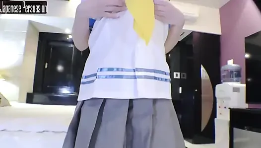 Hamakaze cosplay'de g-cup bel mükemmelliği, oyuncu gizli seans açısıyla çekilen özel fantezi1