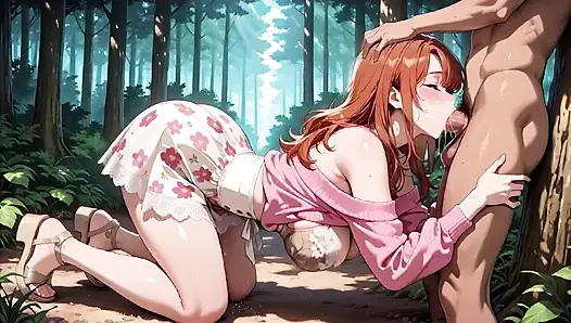 Bu sevimli anime kızıl saçlının ormanda ne kadar vahşi olduğuna inanamayacaksınız