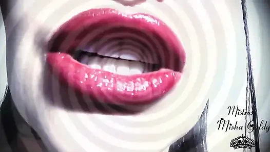 Pembe parlak sihirli dudaklarım