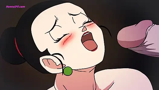 Chi-chi üç yarak aldı - ağzına, amına, götüne. Hepsi bir arada (çizgi film)