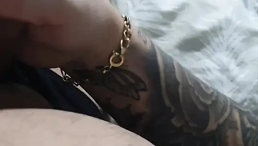 Step mom without shame pulled out step son dick in erection for a handjob