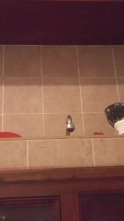 Chubby mom in the kitchen showing thong 2 | Clip 1