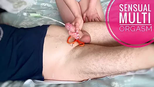 Hile karısı handjob! onu iki kez sağdı