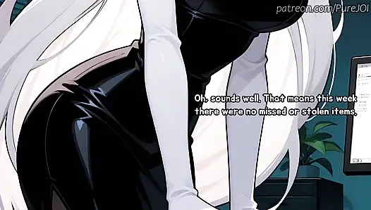 Carmilla Carmine caught her employee masturbating in the office (Dildo JOI)