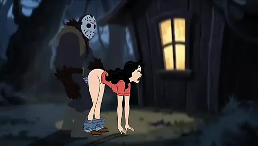 Öğrenci kız kampta seks yapıyor. Cartoon Horror Parody