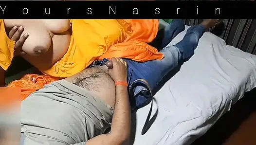 Hintli yeni evli ateşli yenge kocasıyla sikişiyor