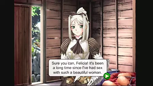 Lanet bir kadın şövalye. ağzına boşalmak