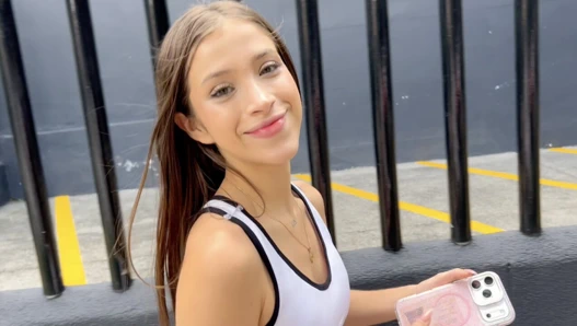 Skinny 19 year old teen goes on trip to the sex shop to get new lingerie