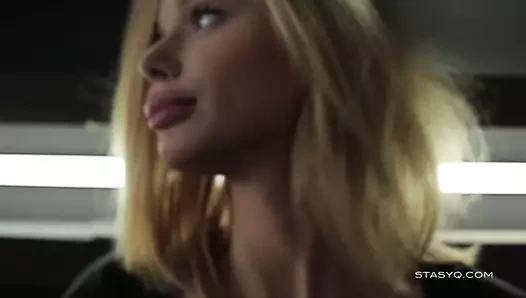 seksi siyah iç çamaşırı hassas sarışın tatlı alay