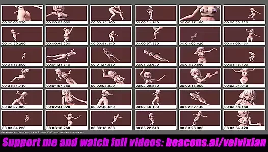 Shiriasu - ıslak kıyafetlerle dans eden seksi kız