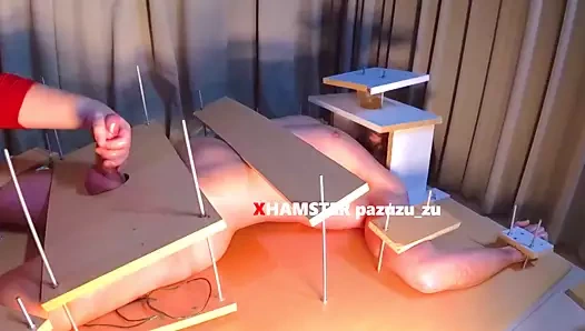 Yavaş handjob + alay ve inkar + harap orgazm büyük cumshot